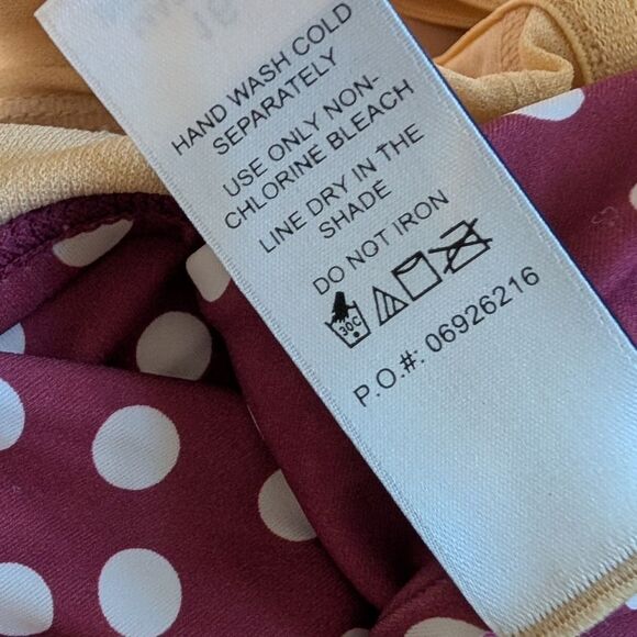 NWT Swimsuits for All Adjustable One Piece Swimsuit polka dot halter size 16 - Picture 5 of 7